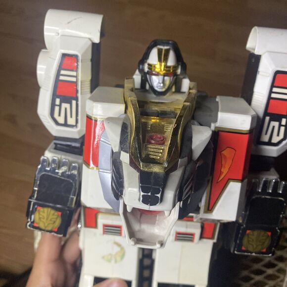 1994 Bandai White Tiger Zord Power Rangers w/ Blue & Yellow Dinozords As Is - Picture 2 of 7